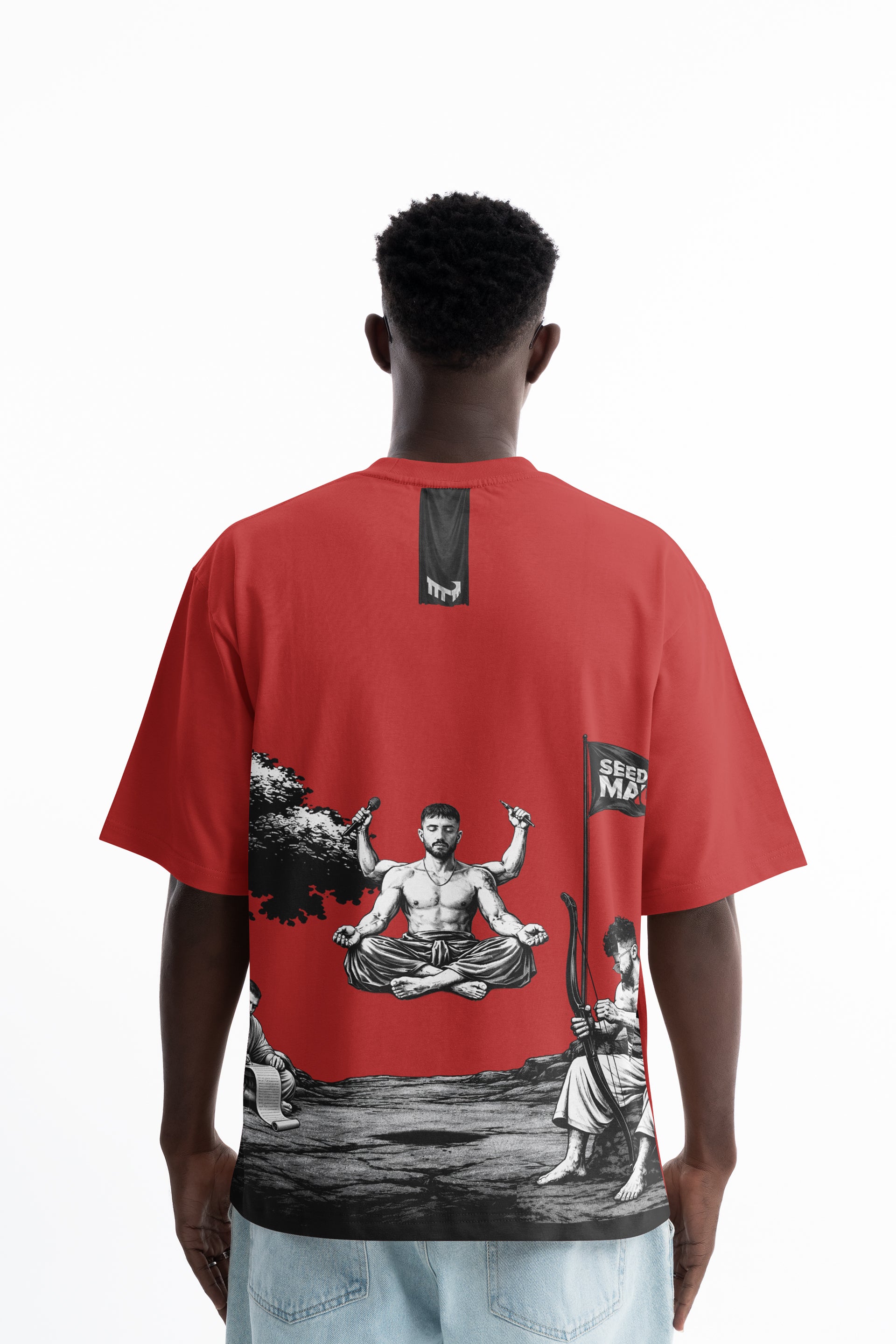 Seedhe Maut Red Oversized Tshirt