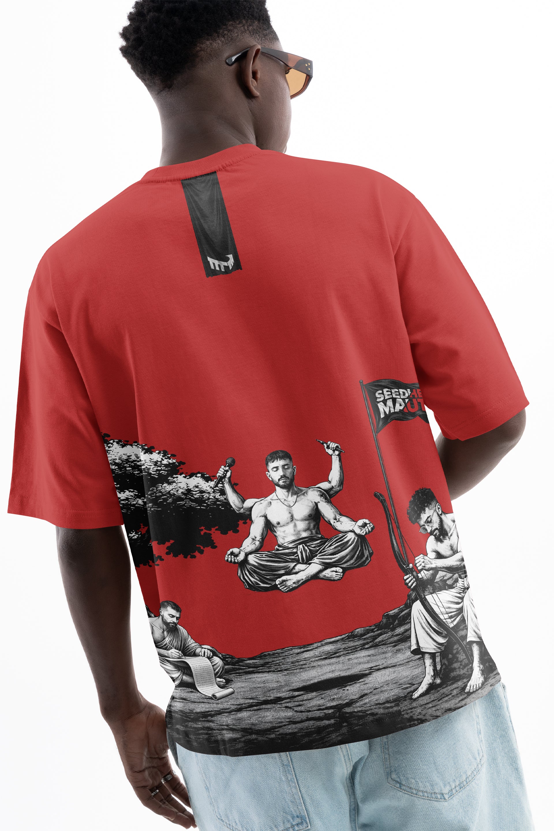 Seedhe Maut Red Oversized Tshirt