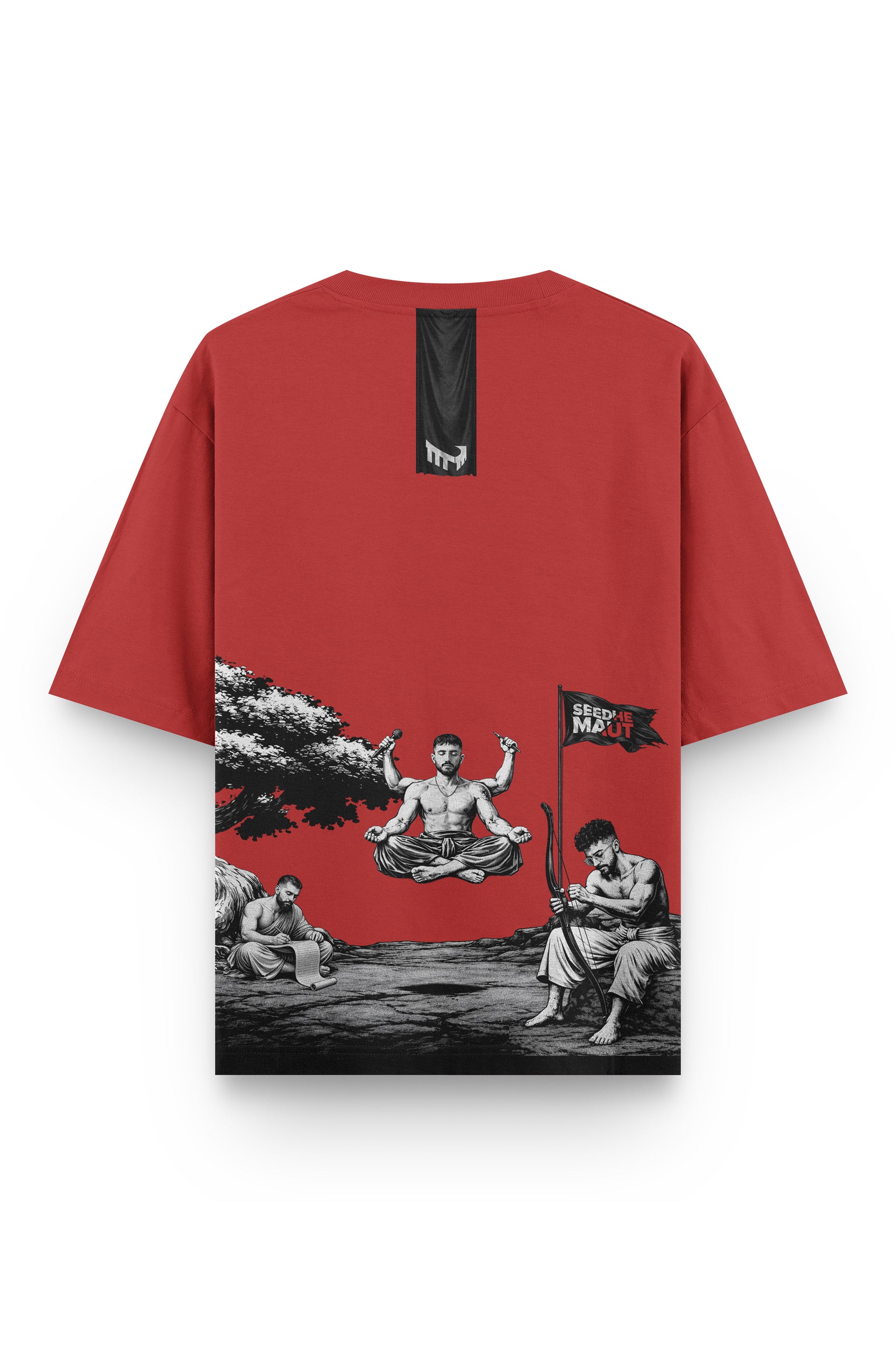 Seedhe Maut Red Oversized Tshirt
